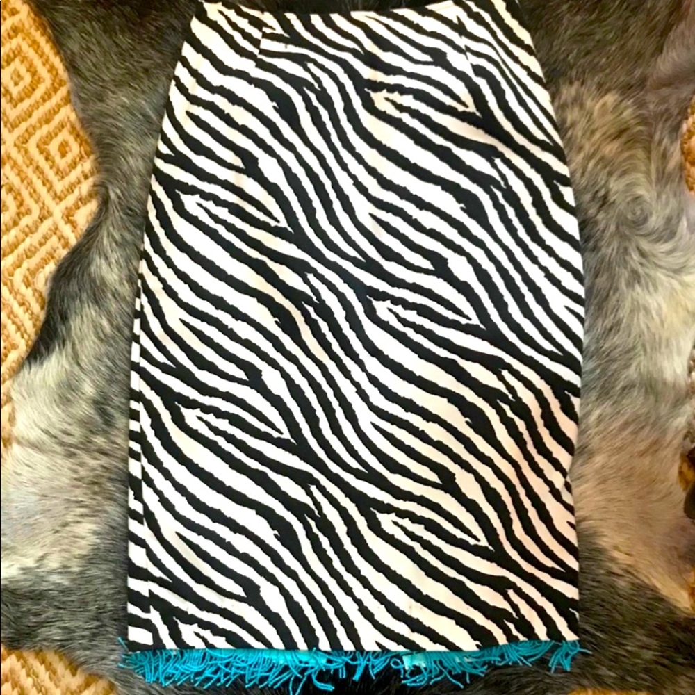 Zebra print skirt